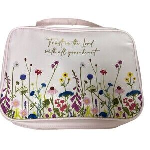 Personally Yours Large Bible Cover Pink Floral Trust in the Lord With Handle